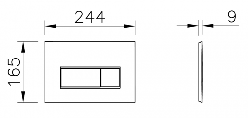 картинка Комплект Vitra: инсталляция Core 732-5800-01 + панель смыва Root R 740-2211, черный матовый + крепеж от магазина Сантехстрой