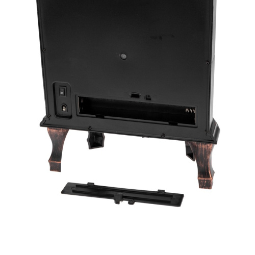 картинка Светодиодный камин Винтаж мини с эффектом живого огня 24.8х12.7х30 см,  батарейки 3хС (не в комплекте),  с USB,  бронзовый от магазина Сантехстрой