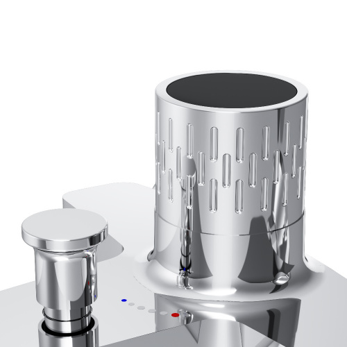 фото f90a10400 gem смеситель для ванны/душа с индикацией температуры, хром, шт.