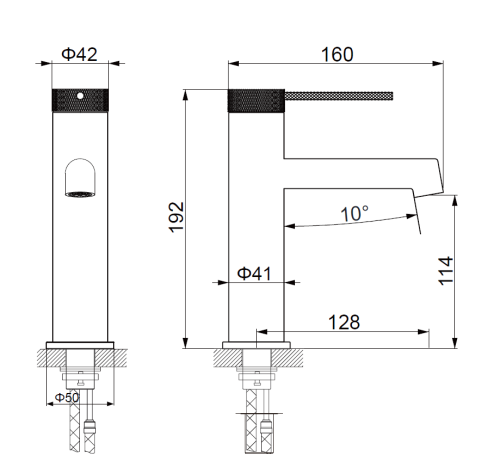 картинка Смеситель для раковины Rim VBF-2RM1BG, брашированное золото от магазина Сантехстрой