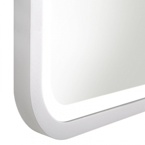картинка Зеркало Art&Max Genova AM-Gen-800-800-DS-F-White 80х80 с подсветкой, белый матовый от магазина Сантехстрой