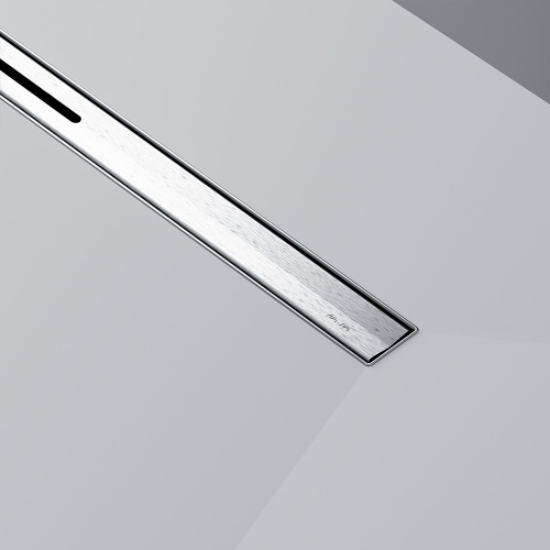 картинка W01SC-S11-080-05SB MasterFlow Трап для душа линейный универс затвор Slim line 80см цвет сталь мат от магазина Сантехстрой