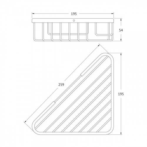картинка Полочка-решетка угловая 20 cm ARTWELLE 4119 от магазина Сантехстрой