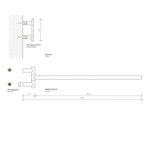 картинка Decor Walther Mikado HTE20 Полотенцедержатель 20см, цвет: белый матовый от магазина Сантехстрой