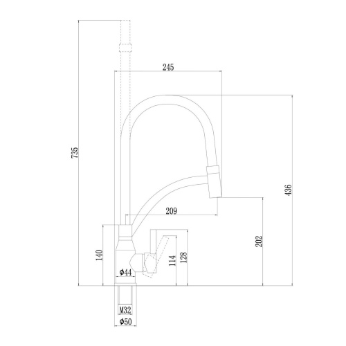 картинка Смеситель для кухонной мойки Fmark (FS8244C-02) от магазина Сантехстрой