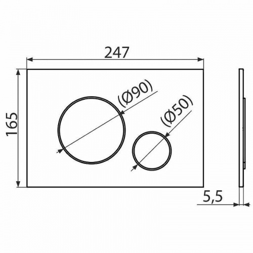картинка Инсталляция Alcadrain AM101/1120-4:1 RU M671-0001 для унитаза с клавишей смыва Хром глянцевый от магазина Сантехстрой