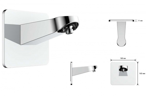 картинка Душевой комплект Inspire VSFW-3I21MT3GM встраиваемый, термостатический, двухрежимный, вороненая сталь от магазина Сантехстрой