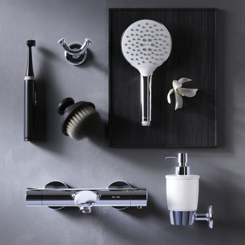 фото f8050000 like, смеситель д/ванны/душа с термостатом, хром, шт