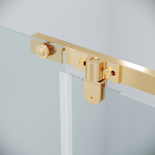 картинка Дверь в нишу 100.K33.03.120.32.00 Pragma (120*195) золото сатин, стекло прозрачное, 1 место от магазина Сантехстрой