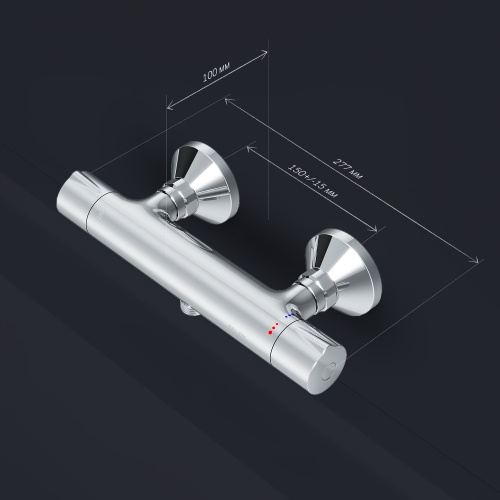 фото f8040000 like, смеситель д/душа с термостатом, хром, шт