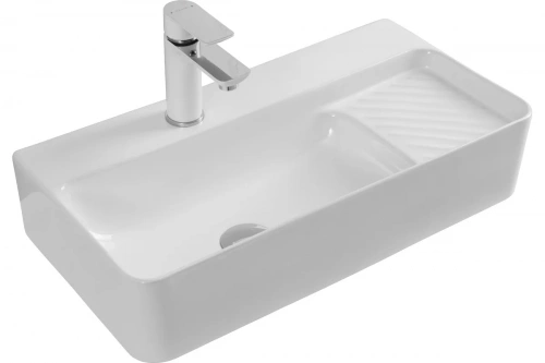 картинка Раковина керамическая подвесная Aquanet COMFORT-3 600x305x130 с отв.под смеситель, белый (326050) 00326050 от магазина Сантехстрой