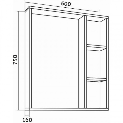 картинка Зеркало Grossman Флай 60 206001 Дуб сонома от магазина Сантехстрой