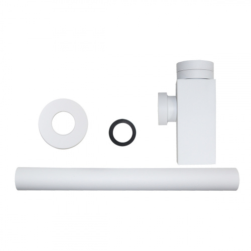 картинка Сифон для раковины AZARIO G 1 1/4, без выпуска, квадрат, латунь, белый (AZ-109-WHI) от магазина Сантехстрой