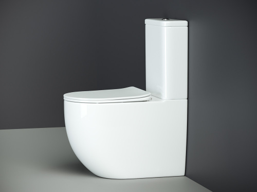 картинка CN1801-B Напольная пристенная чаша унитаза MIA Rimless с сиденьем-крышкой с микролифтом от магазина Сантехстрой