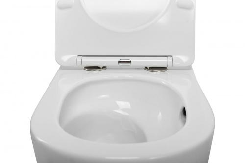 картинка Унитаз подвесной Art&Max NAPOLI безободковый с вихревым смывом, в комплекте с креплением AM100CHRV от магазина Сантехстрой