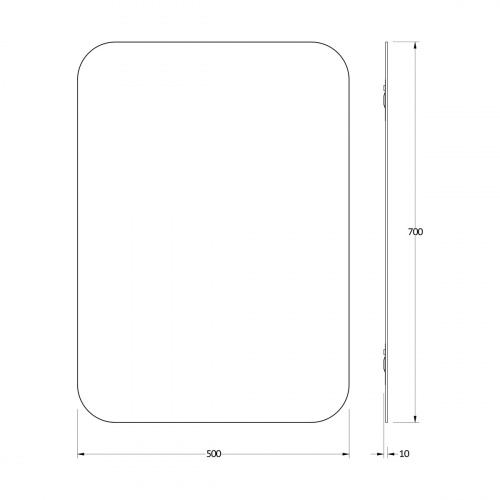 картинка Зеркало с окантовкой (50x70 cm) (Черный цвет) (EVOFORM) от магазина Сантехстрой