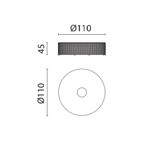 картинка OASIS DEFILE Контейнер Ø110х45 мм., настольный, рифленый, цвет хром от магазина Сантехстрой