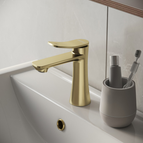 картинка Смеситель для раковины Advans 510.K35.09.320 золото сатиновый от магазина Сантехстрой