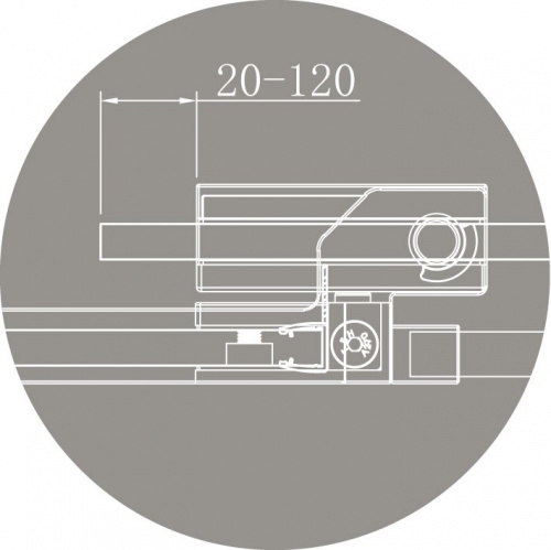картинка Душевая дверь в нишу CEZARES SLIDER-B-1-100/110-C-NERO от магазина Сантехстрой