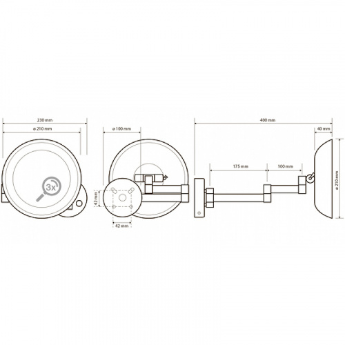 картинка Косметическое зеркало Bemeta 116101802 Хром от магазина Сантехстрой
