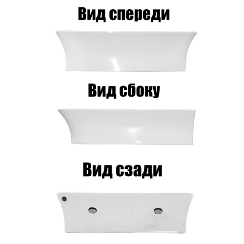 картинка Раковина накладная Azario 410х410х125 квадратная, белый глянец (AZ-2257) от магазина Сантехстрой