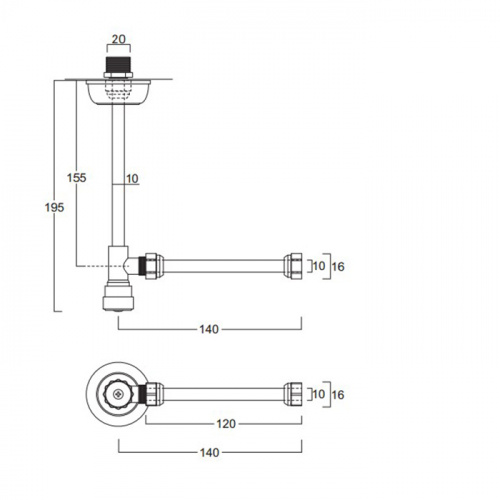 картинка SIMAS Accessori Угловой кран, цвет хром от магазина Сантехстрой
