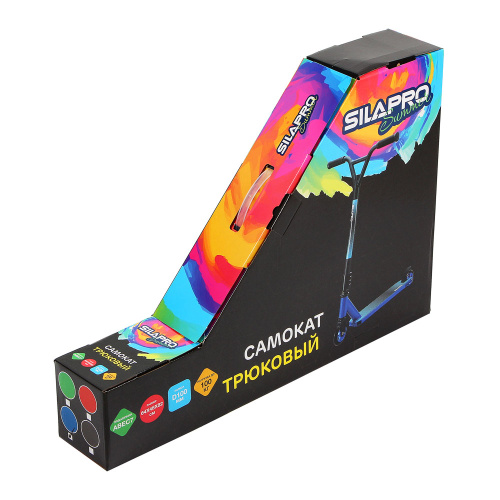 картинка SILAPRO Самокат разборный 64х48х82см, 2х колесный (PU, 100мм, ABEC-7) алюмин/металл, до 100кг от магазина Сантехстрой