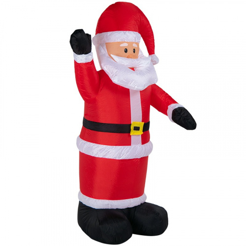 картинка 3D фигура надувная Дед Мороз приветствует,  размер 180 см,  внутренняя подсветка 5 LED,  компрессор с адаптером 12В,  IP 65 NEON-NIGHT от магазина Сантехстрой