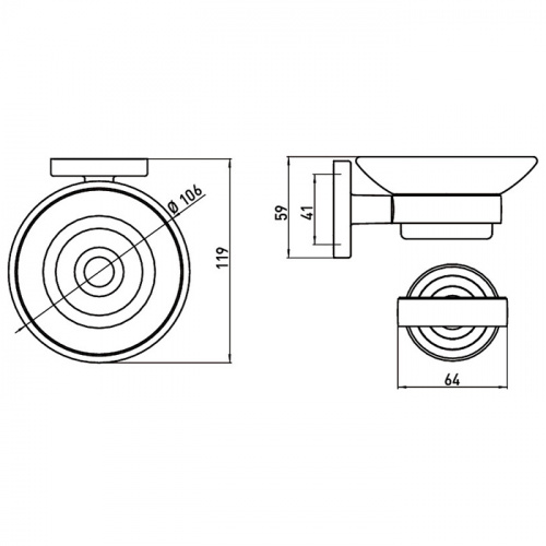 картинка Emco Polo подвесная мыльница хрустальное стекло прозр., цвет хром от магазина Сантехстрой