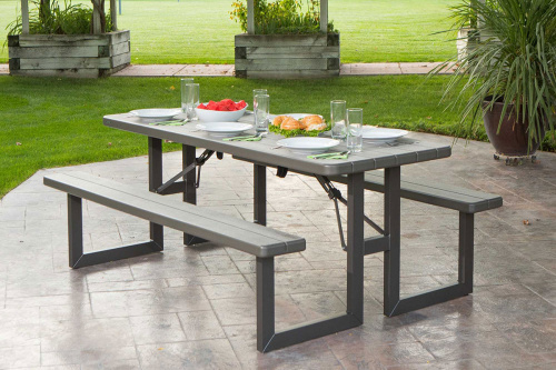 картинка Lifetime, США Стол с лавочками Lifetime для пикника от магазина Сантехстрой