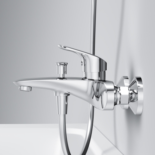 фото f8010016 like смеситель для ванны и душа, излив 199 мм, хром, шт