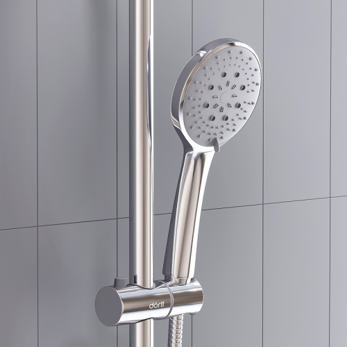 картинка D0710500 Futura душевая система с ванно душевым ТМС смесителем, хром от магазина Сантехстрой