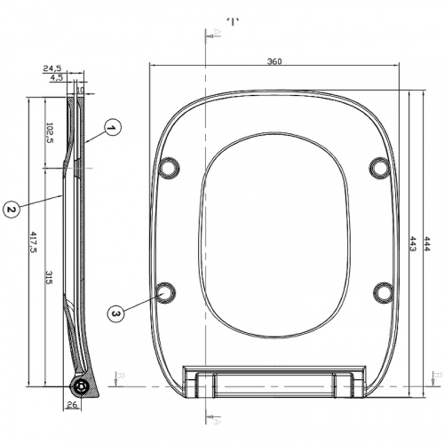 картинка Инсталляция с подвесным унитазом Roca Debba Rimless быстросъемное сиденье микролифт, без клавиши смыва (7.8931.0.497.0) от магазина Сантехстрой