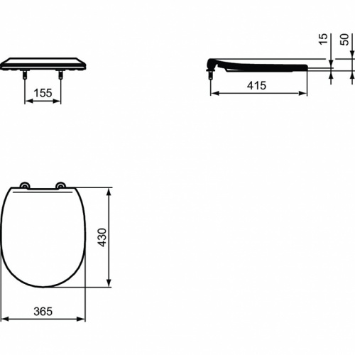 картинка Унитаз Ideal Standard Connect W941103 подвесной с сиденьем Микролифт от магазина Сантехстрой