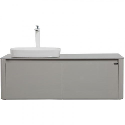 картинка Комплект мебели для ванной Black&White Universe U915.1200 L 120 L 9151200L подвесной Glossy light grey от магазина Сантехстрой