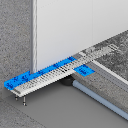 картинка Душевой лоток TIMO Drain System 700 с вставкой "lines", Хром (DS230107/00) от магазина Сантехстрой