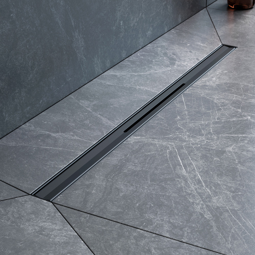 картинка W01SC-S11-060-05BM MasterFlow Трап для душа линейный универс затвор Slim line 60см цвет черн мат от магазина Сантехстрой