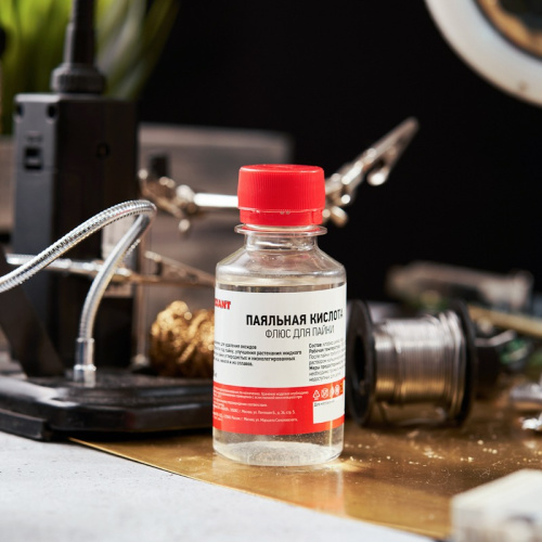 картинка Флюс для пайки REXANT,  ПАЯЛЬНАЯ КИСЛОТА,  100 мл,  флакон от магазина Сантехстрой
