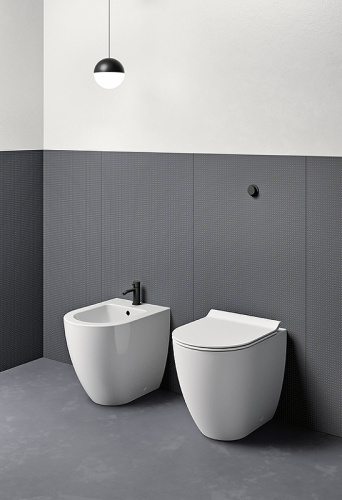 картинка Биде GSI Pura 8872111 приставное Белое от магазина Сантехстрой