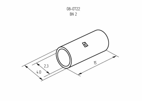 картинка Соединительная гильза L-15 мм 1.5-2.5 мм² (ГМЛ (DIN) 2,5) REXANT от магазина Сантехстрой
