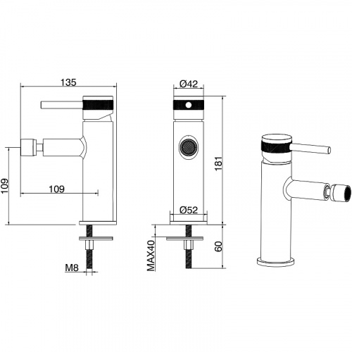 фото смеситель для биде allen brau 5.31004-bn хром