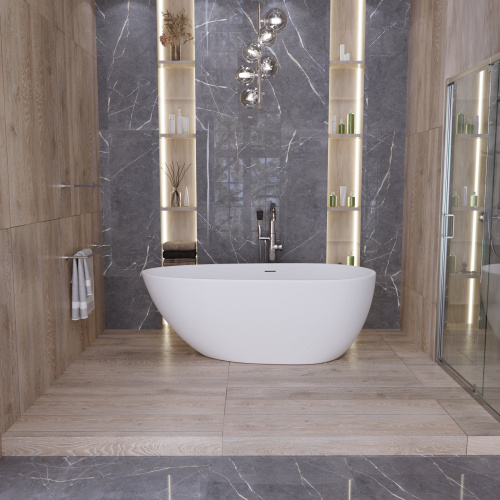 картинка Ванна отдельностоящая GR-1102M Fly (170x80x60) GROSSMAN 1 место от магазина Сантехстрой