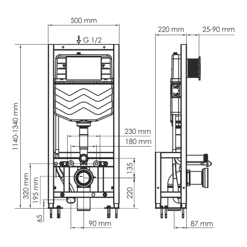 картинка Dill 61TLT.010.ME.WM03 Система инсталляции для унитазов от магазина Сантехстрой