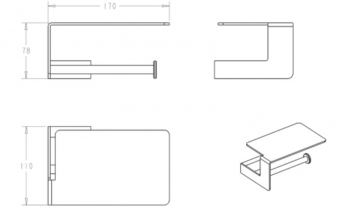 картинка Держатель туалетной бумаги Boheme Q 10941-MG Золото матовое от магазина Сантехстрой
