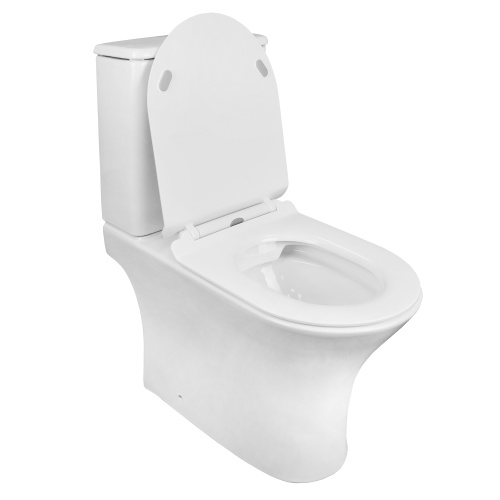 картинка Унитаз напольный Azario FRETTA ROUND N 340х650х770 безободковый, c быстросьемным сиденьем микролифт (AZ-1038A) от магазина Сантехстрой