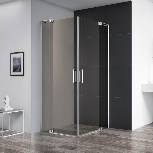 картинка Душевой уголок Cezares Slider 100x80 SLIDER-AH-2-70/80-90/100-BR-Cr профиль Хром стекло бронзовое от магазина Сантехстрой