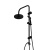 картинка D0708000BL Comfort душевая система с тропическим душем, ручной душ 1F,  цвет черный от магазина Сантехстрой