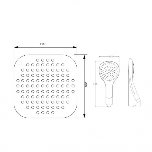 картинка Душевой гарнитур G.Lauf UST-1080, хром от магазина Сантехстрой