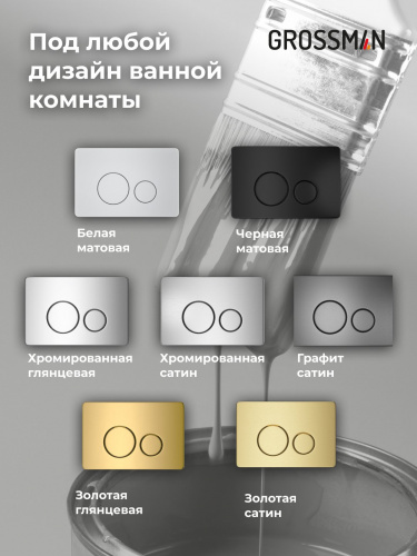 картинка Комплект 2 в 1: инсталляция GROSSMAN 900.K31.01.000+клавиша смыва Style 700.K31.05.12M.12M хром сати от магазина Сантехстрой