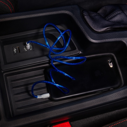 картинка Аудиокабель AUX 3.5 мм гелевый 1 м синий REXANT от магазина Сантехстрой